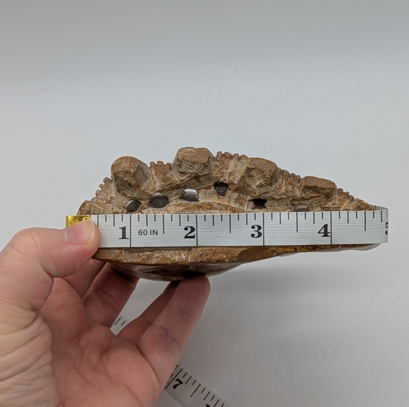 Vintage Chinese Pink Tan Soapstone Double Vase - Picture 11 of 13